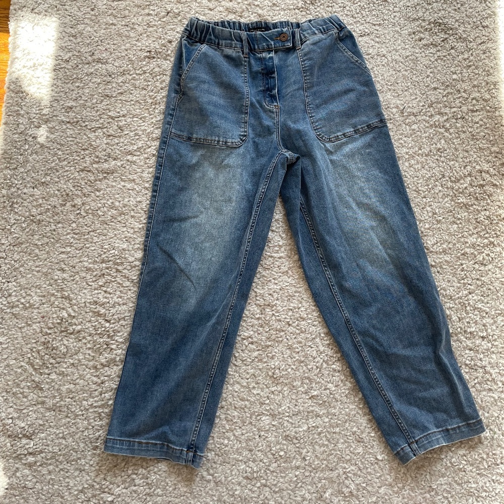 Universal Standard Karlee High Rise Tapered Jeans - Aged Atlantic Blue  XS 10-12